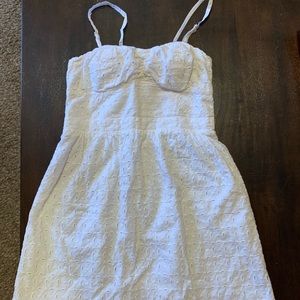 White spaghetti spray dress